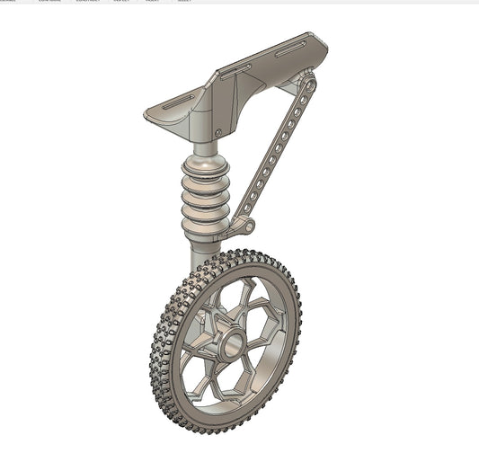 Mobility device with shock absorber prototype.